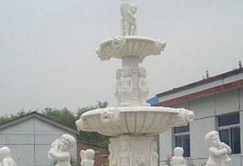 甘肃汉白玉天使大型喷泉石雕