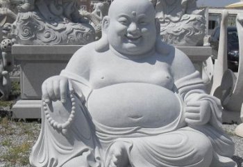 甘肃精美高雅的汉白玉弥勒佛雕像