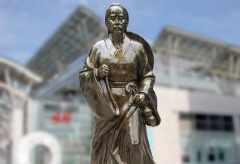 甘肃华佗仿铜雕塑，雕刻技艺精湛