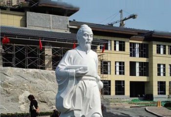 甘肃高雅精美的华佗白玉石雕像