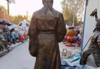 甘肃精美雕塑永流传——华佗名医铜雕（定制）
