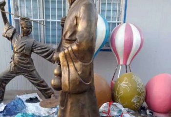 甘肃传承中医华佗的传奇—华佗名医铜雕