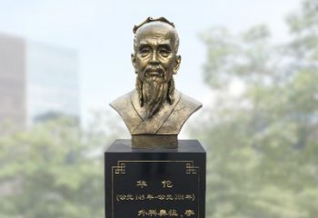 甘肃精美纯铜雕塑——华佗头像雕塑