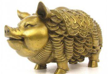 甘肃欢迎招财猪，用黄铜打造新年祝福