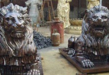 甘肃汇丰铜狮子雕塑，令人叹为观止