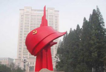 甘肃不锈钢抽象党旗雕塑，象征着祖国力量