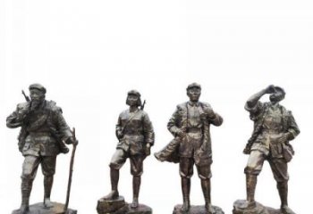 甘肃专注制作抗战红军青铜雕塑