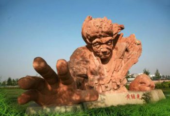 甘肃中领雕塑-为抗战英雄黄继光献礼的石雕景观雕塑