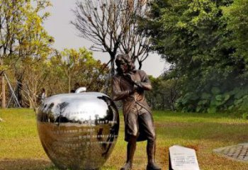甘肃中领雕塑定制牛顿公园雕塑