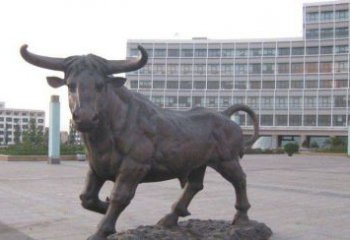 甘肃老牛动物广场铜雕，专业定制精美动物雕塑