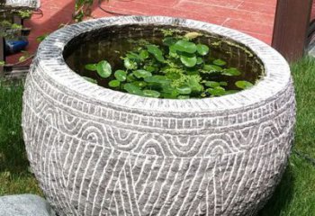 甘肃老青石花盆雕塑：独特的家居艺术装饰