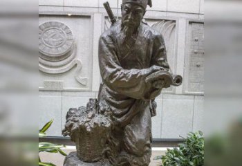 甘肃中领雕塑自主研发了高雅李时珍铜雕，它以历…