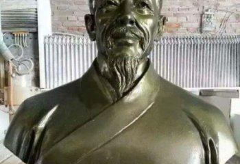 甘肃李时珍头像铜雕，为纪念传奇祖国医学家