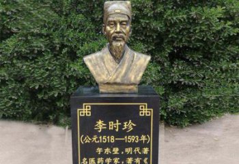 甘肃高贵典雅的李时珍肖像铜雕