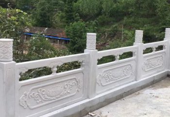 甘肃莲花纹石栏板雕塑，为你树立华丽边框