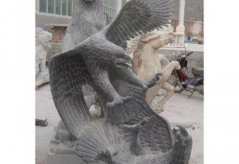 甘肃中领雕塑推出的石雕老鹰是一款充满生机与力…