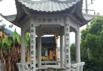 甘肃中领雕塑-精致优雅的凉亭石雕