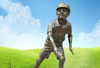 甘肃领雕塑：儿童公园里的铜雕精灵