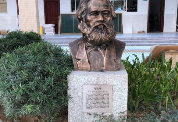 甘肃马克思铸铜头像雕塑，记录校园历史精彩