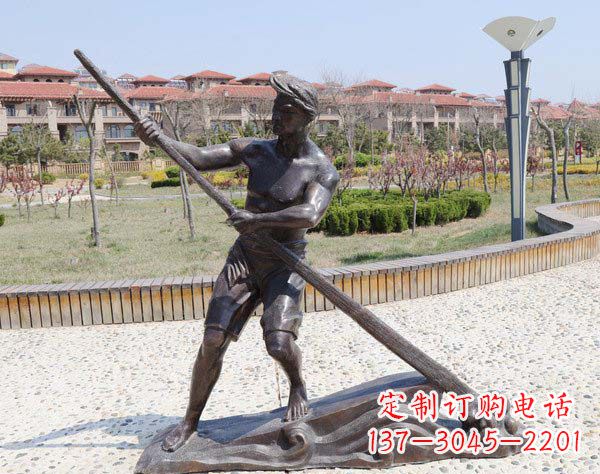 甘肃传道受业解惑的男子雕塑