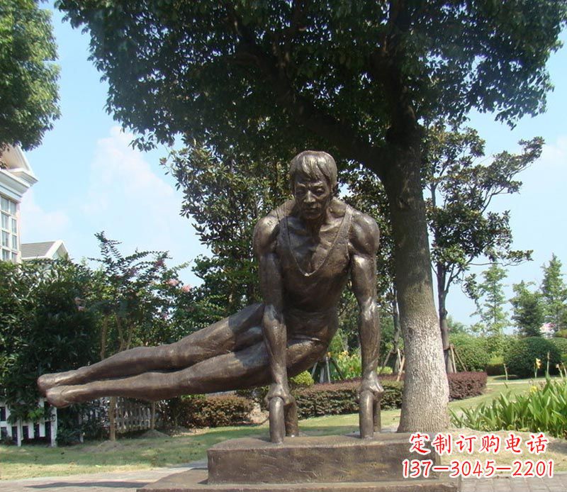 甘肃集运动员精神于一身的铜雕