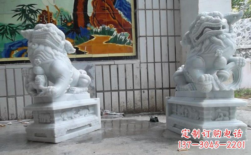 甘肃外观优雅的狮子石雕