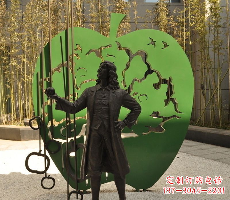 甘肃牛顿公园铜雕,艺术品升华人物形象