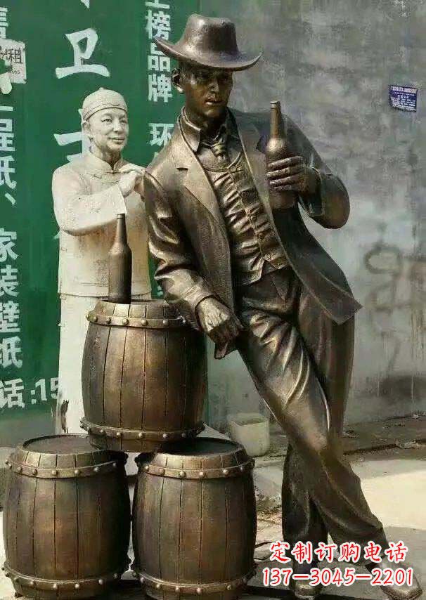 甘肃精美高雅的牛仔铜雕