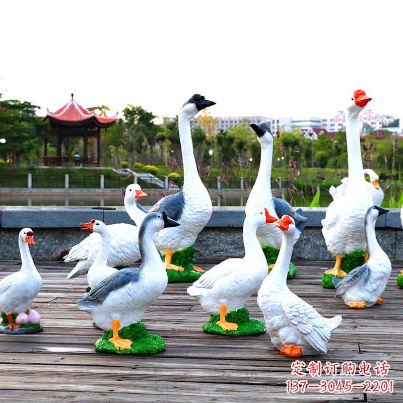 甘肃高端铜质农场天鹅雕塑