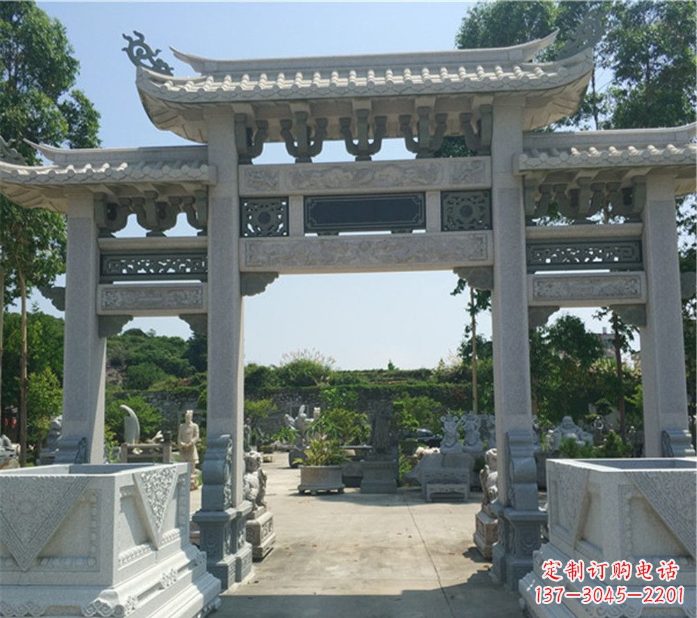 甘肃农村石牌坊雕刻