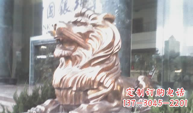 甘肃中领雕塑:精致狮子铜雕