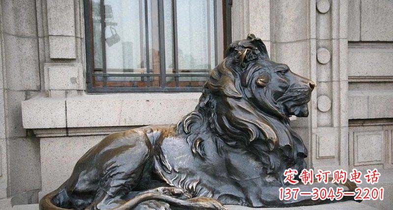 甘肃心动不如行动,西洋狮子铜雕真实还原精美