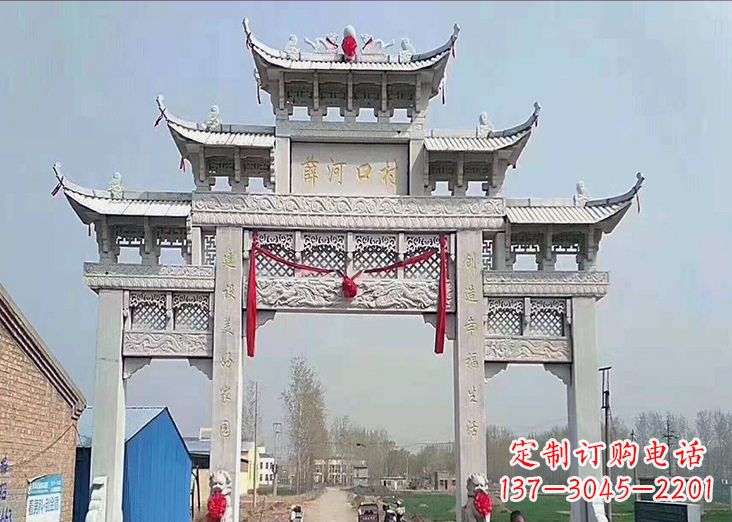 甘肃牌坊石雕龙