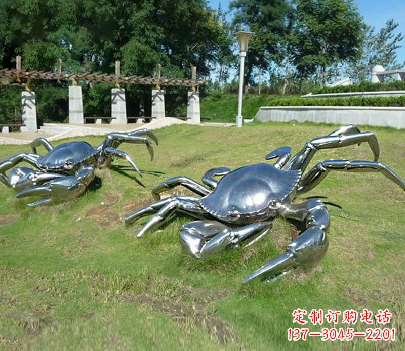 甘肃精美不锈钢螃蟹雕塑