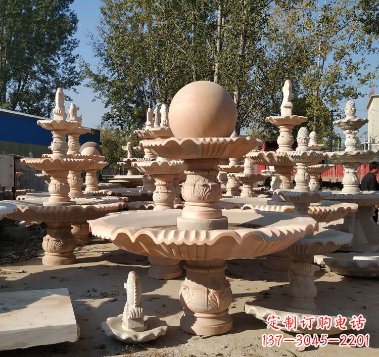 甘肃中领雕塑砂岩喷泉雕塑