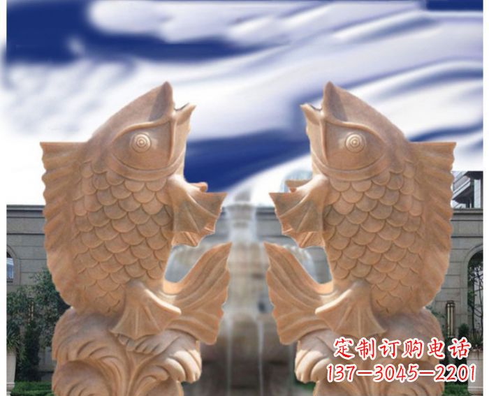 甘肃中领雕塑设计定制精美鲤鱼雕塑