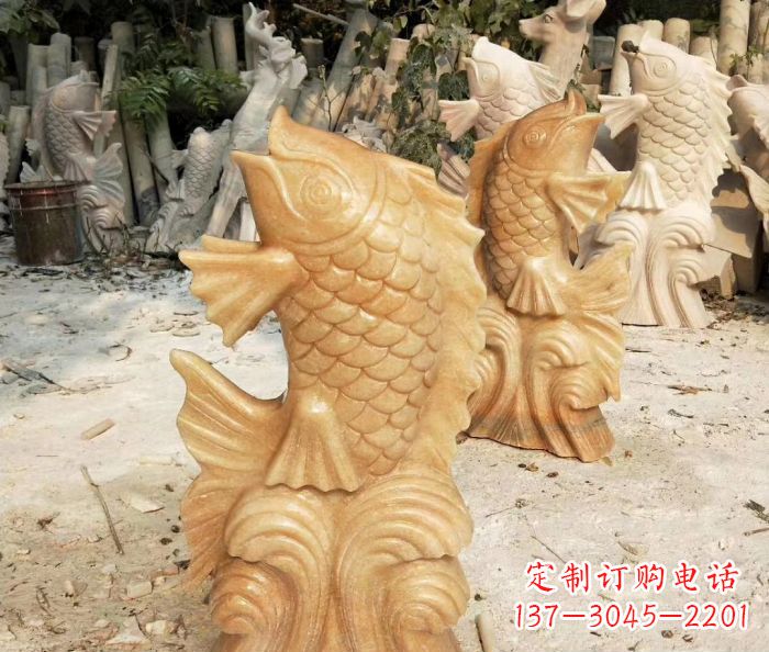 甘肃中领雕塑精美鲤鱼雕塑