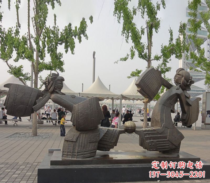 甘肃艺术雕刻杰作——皮影戏铜雕