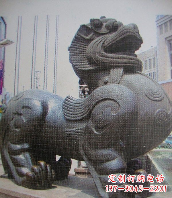 甘肃中领雕塑:精致貔貅古代神兽铜雕