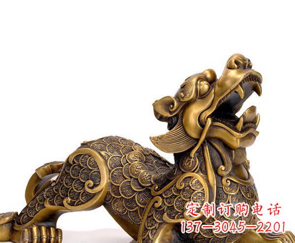 甘肃精美铜质貔貅神兽雕塑