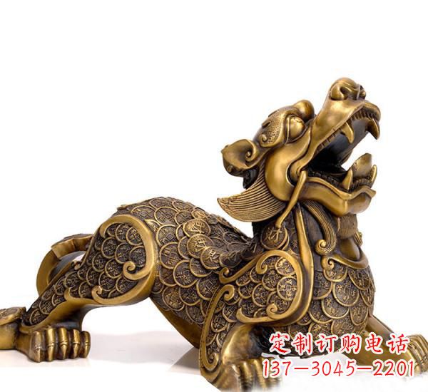 甘肃特色貔貅铜雕,精致美观,福祉永存