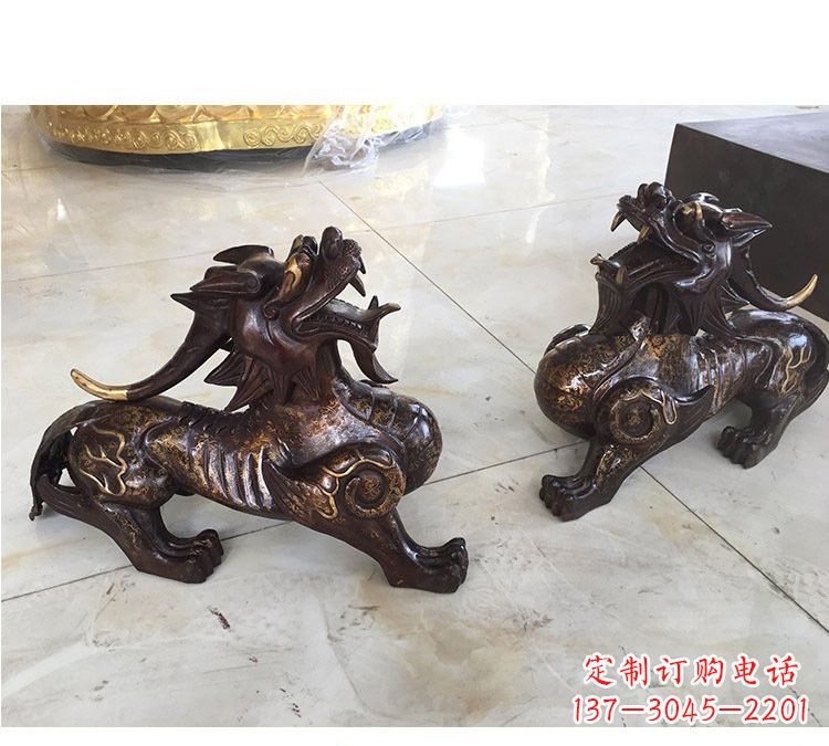 甘肃浙江中领雕塑:高质量貔貅铜雕像