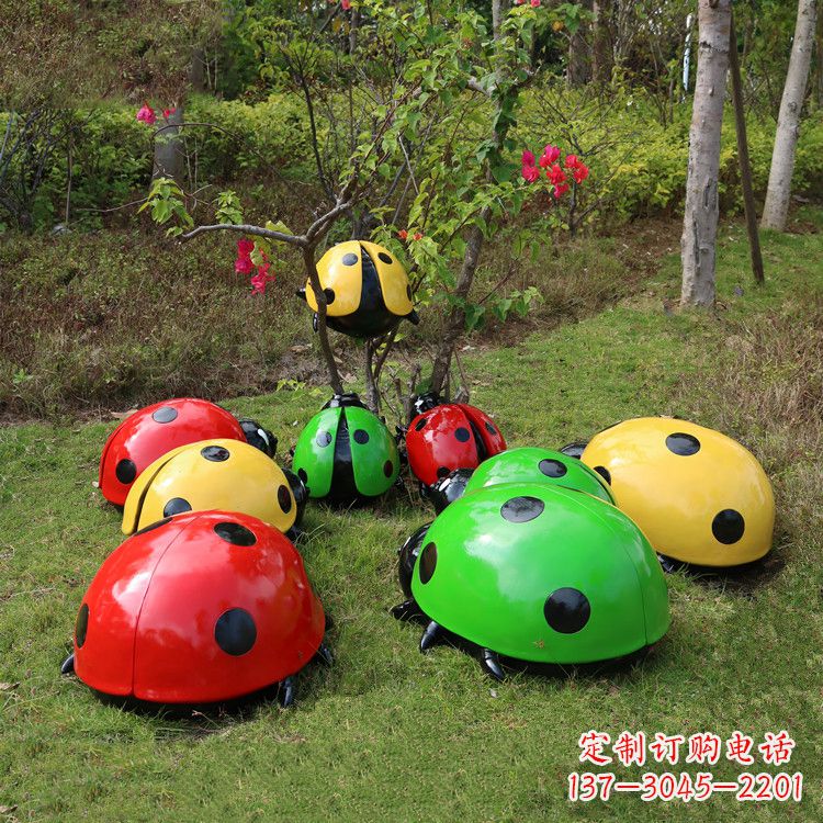 甘肃儿童可爱的七星瓢虫卡通雕塑