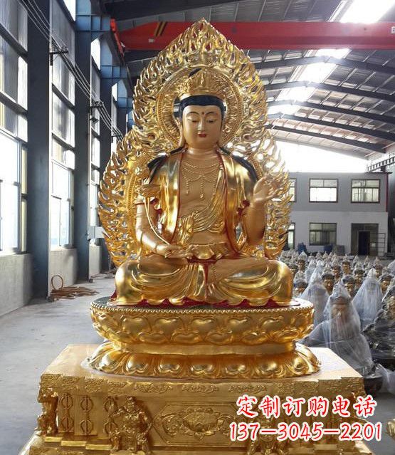 甘肃手工精雕如来佛塑像
