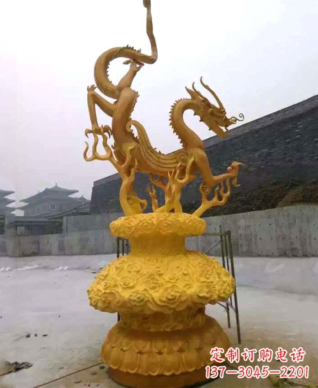 甘肃中领雕塑专业定制华丽的龙雕塑,集艺术设计…