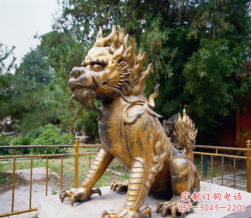 甘肃精美雕刻,令人叹为观止的麒麟铸铜雕塑