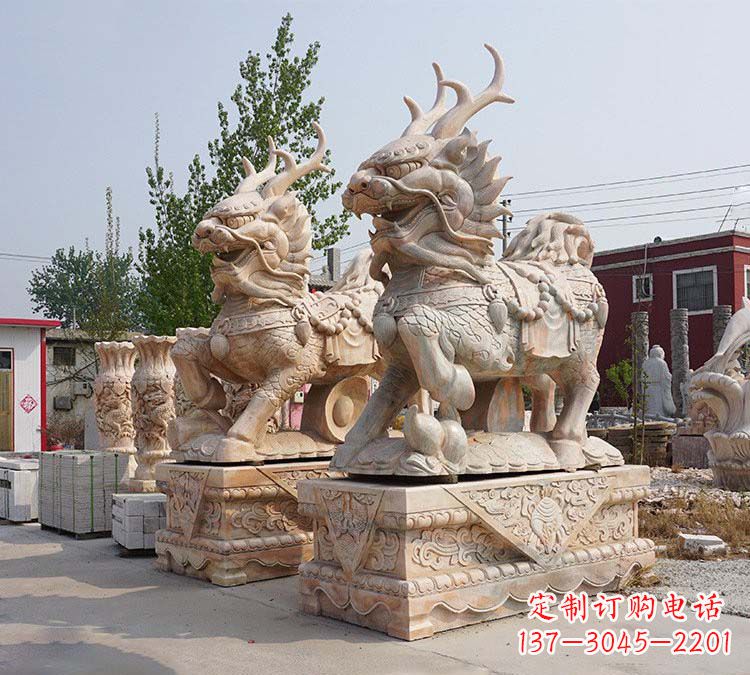 甘肃麒麟镇宅石雕塑,品质卓越,匠心之作