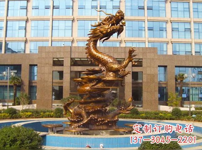 甘肃悠久传承高品质铜雕喷泉雕塑