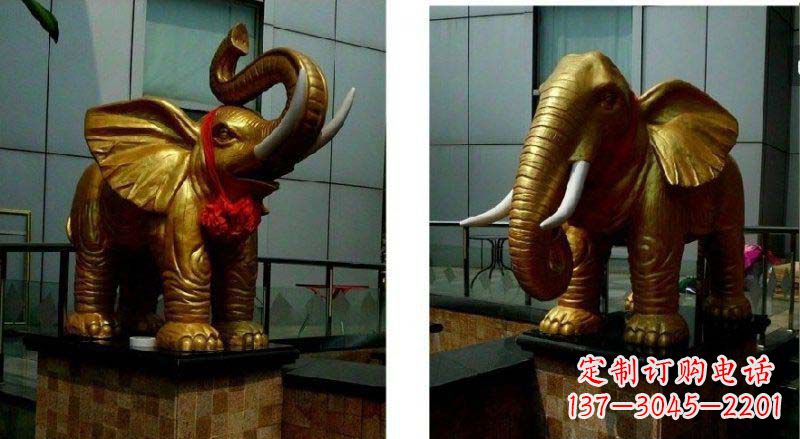 甘肃企业大象动物铜雕