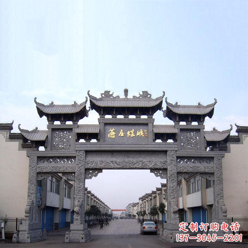 甘肃让古典艺术绽放在您的家园中——中领雕塑仿古石雕牌楼